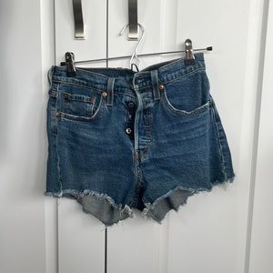 Levi’s medium wash denim shorts
